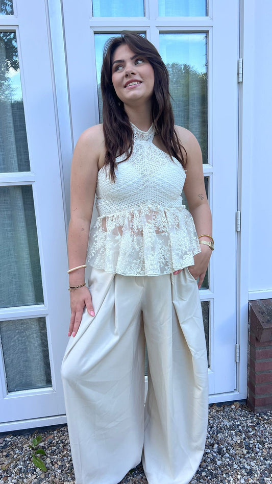 Broderie lace top