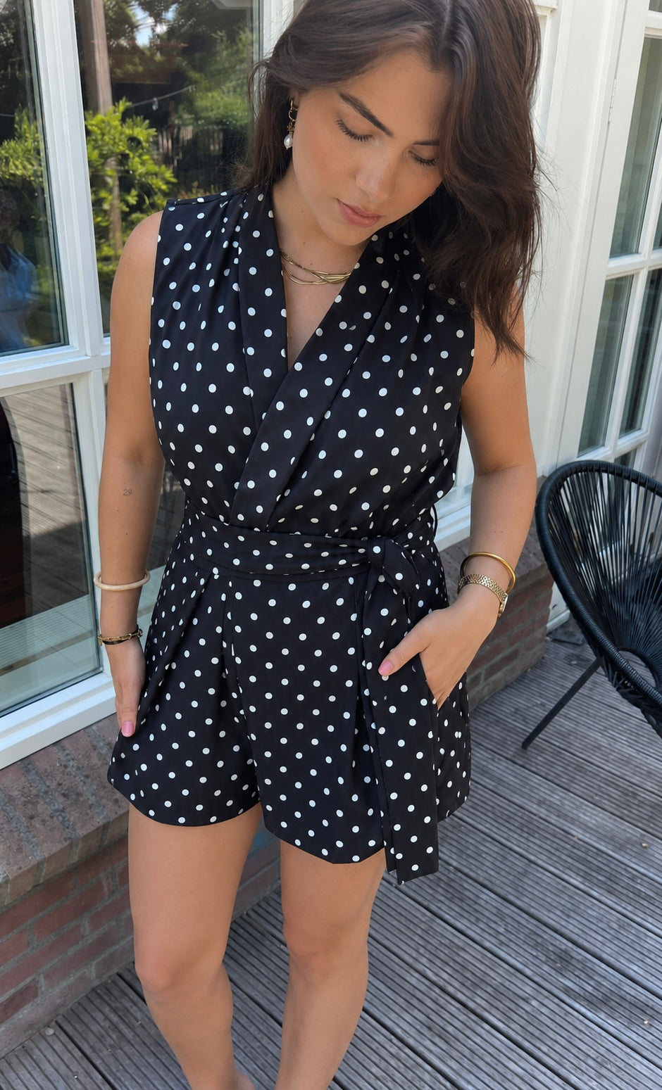 Polkadot playsuit