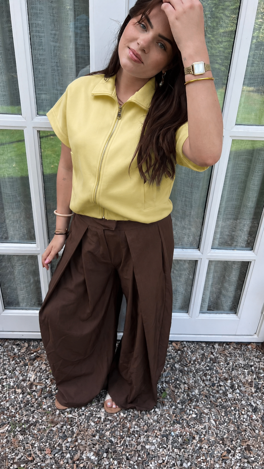 comfy zipper jacket yellow