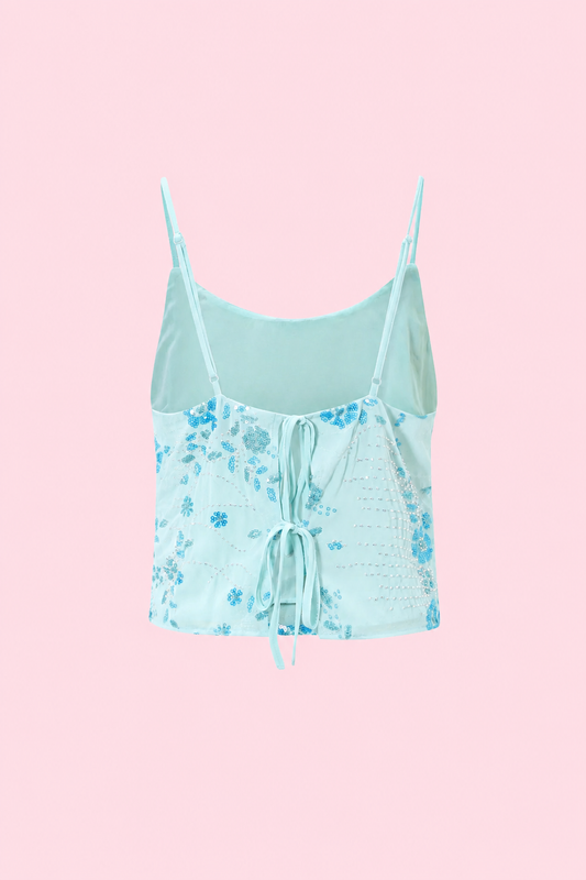Liva glitter top blue