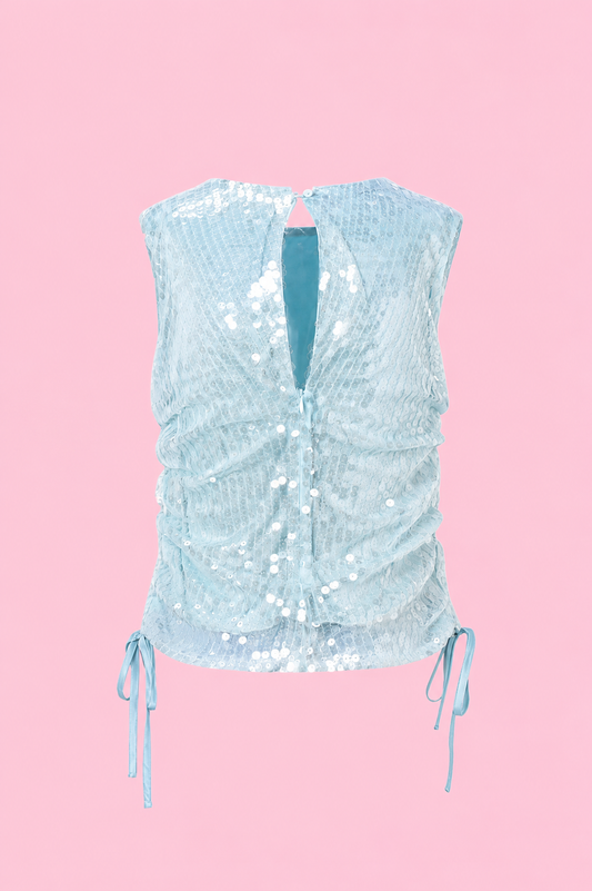 Nova glitter top blue