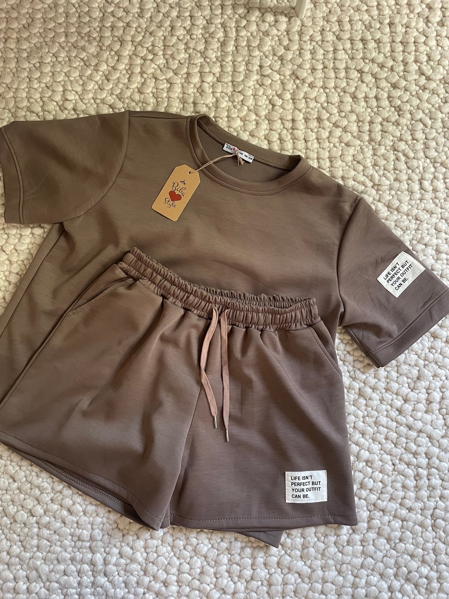 Comfy setje taupe