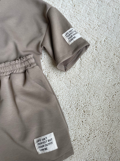 Comfy setje taupe