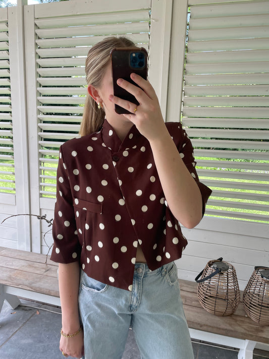 Luna blazer polkadot brown