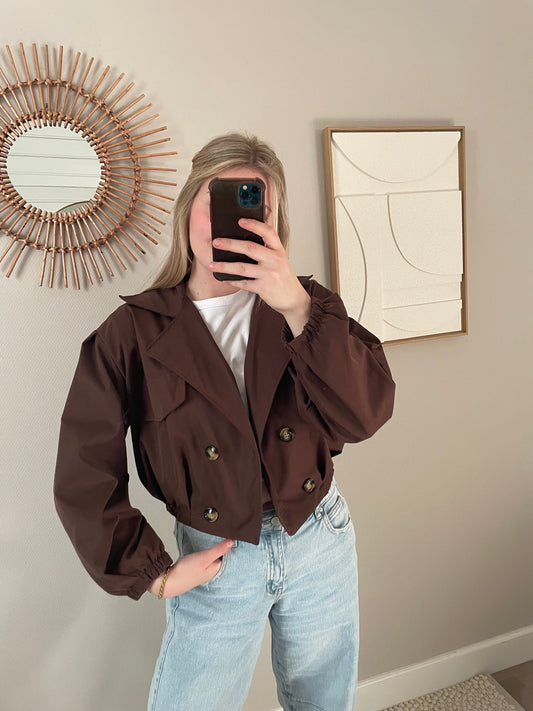 Chocobruine cropped trenchcoat