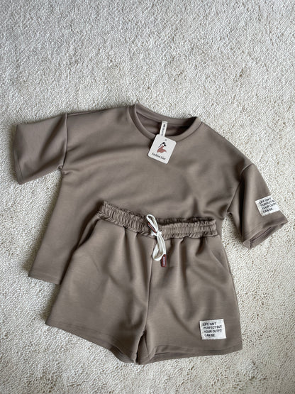 Comfy setje taupe