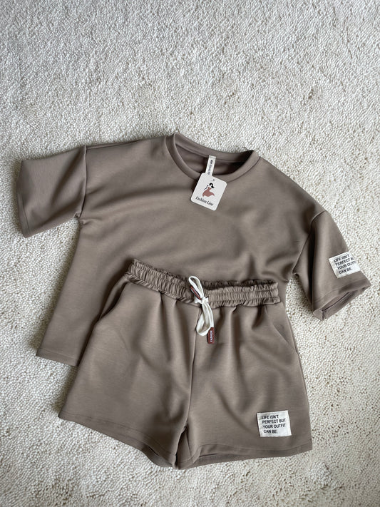 Comfy setje taupe
