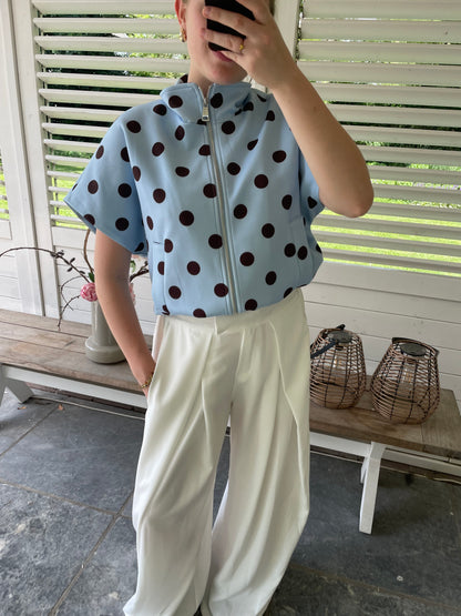 Mara polkadot jacket blue