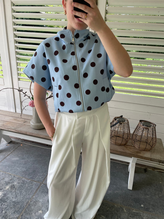 Mara polkadot jacket blue