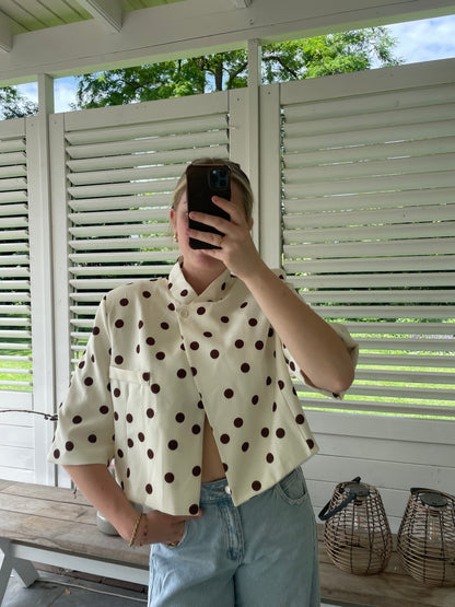 Luna blazer polkadot white