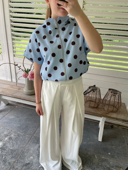 Mara polkadot jacket blue