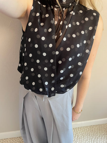 Eva polkadot top black