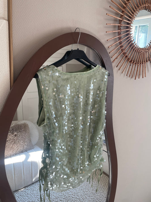 Glitter top green