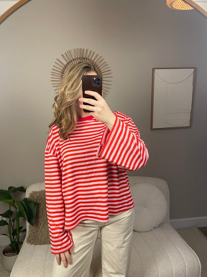 Rood/roze longsleeve
