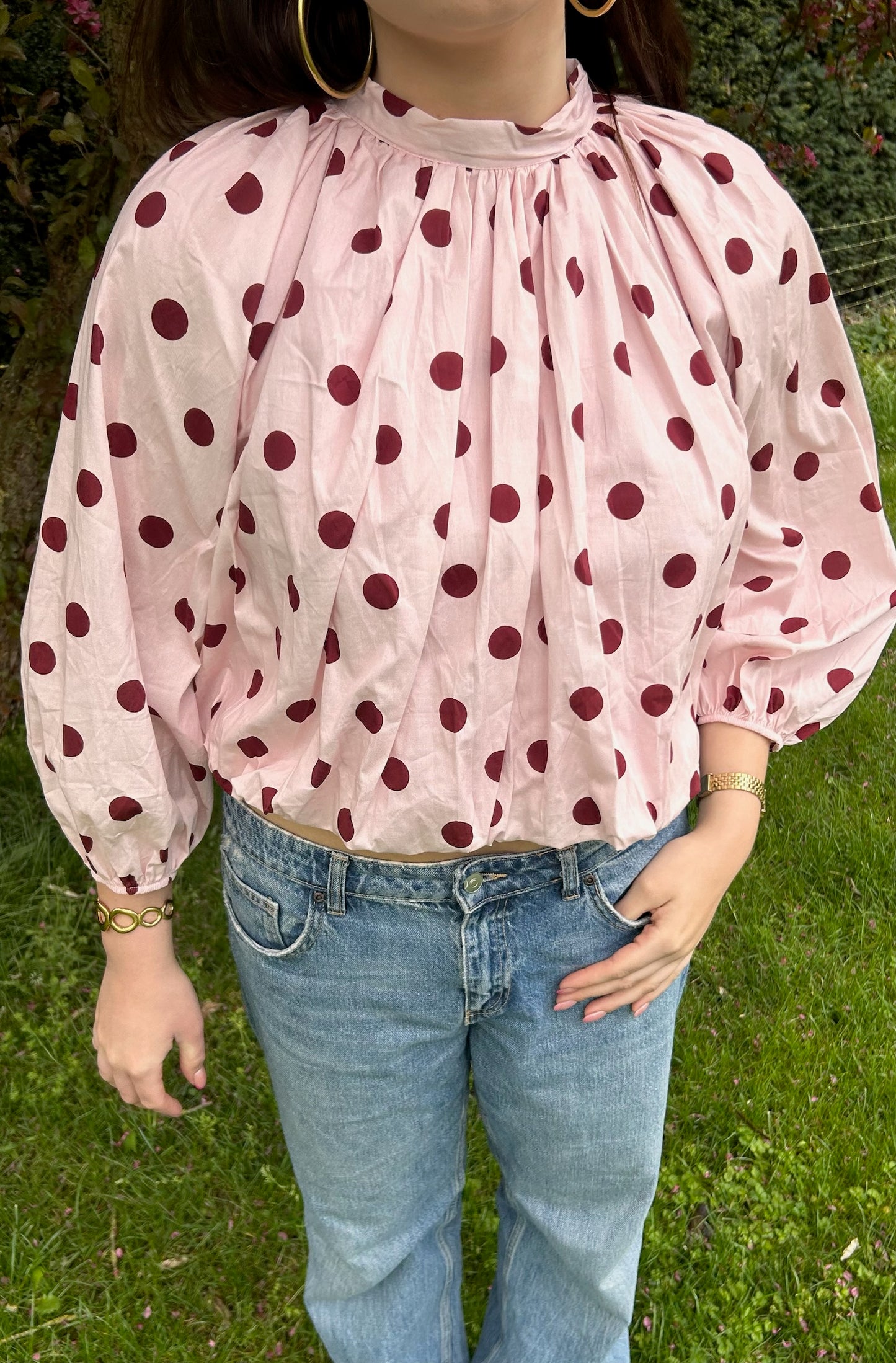 Jik polkadot blouse