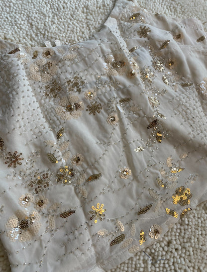 Liva glitter top beige