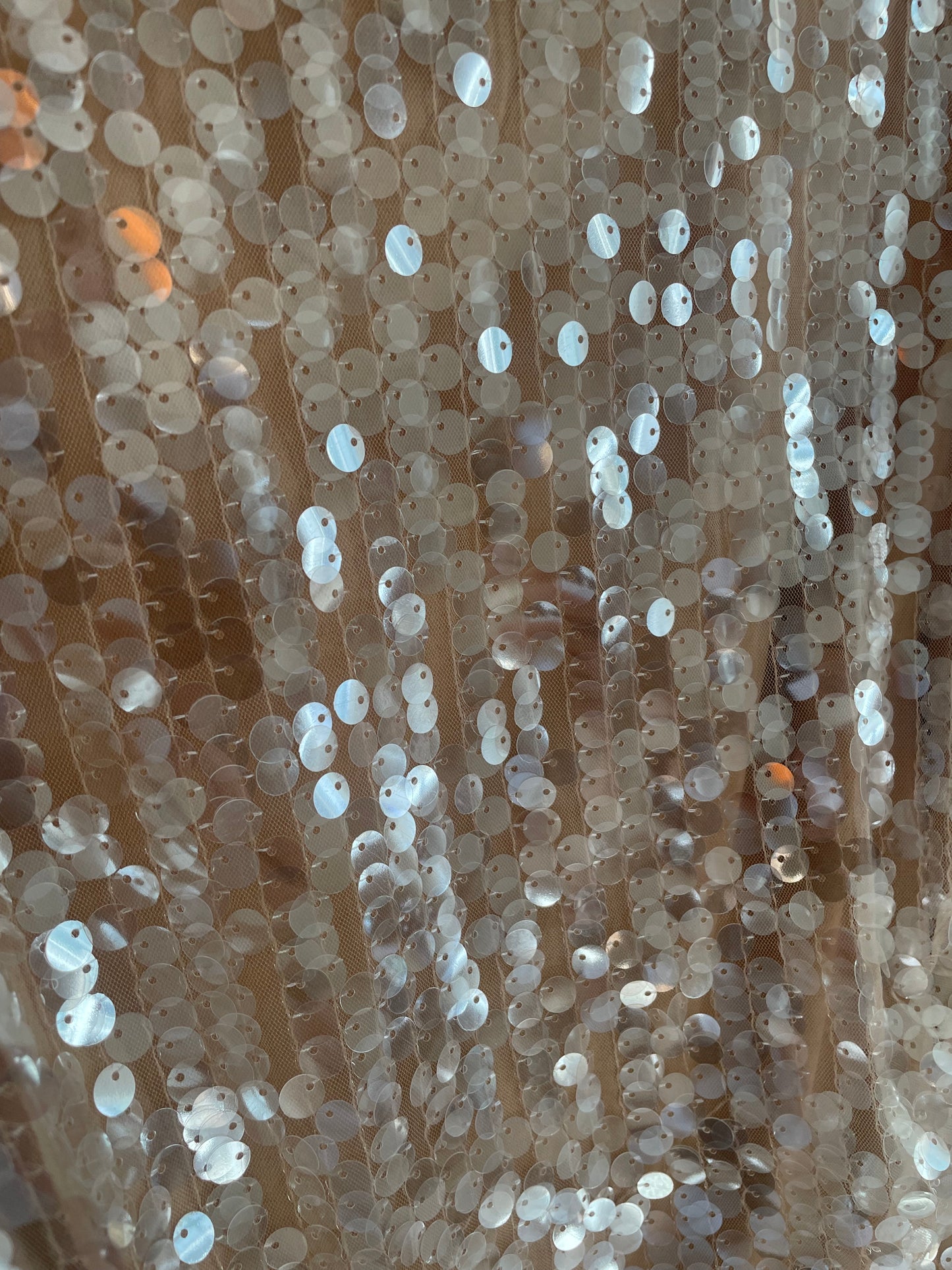 Glitter top beige