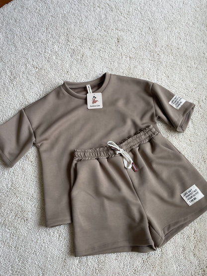 Comfy setje taupe