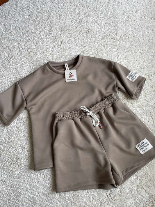 Comfy setje taupe