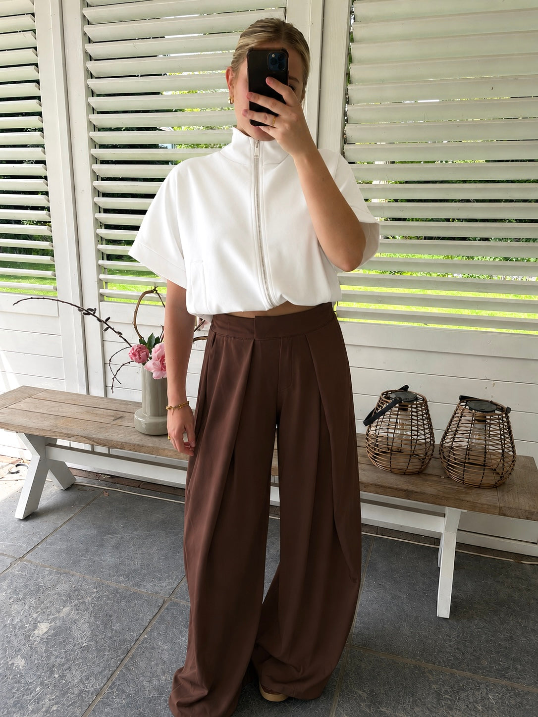 Choco pleated pantalon