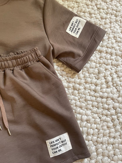Comfy setje taupe