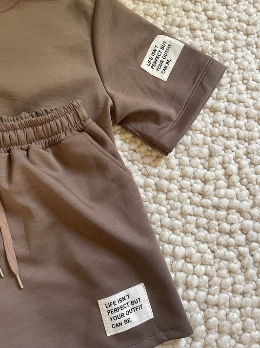 Comfy setje taupe
