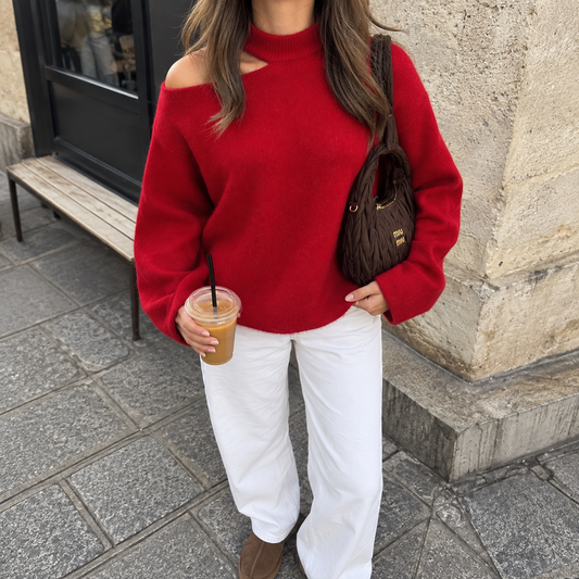 Rode cut off sweater