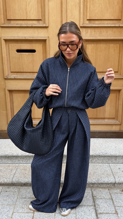 Navy checker set