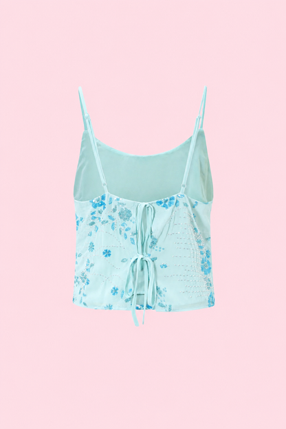 Liva glitter top blue