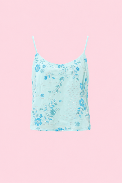 Liva glitter top blue