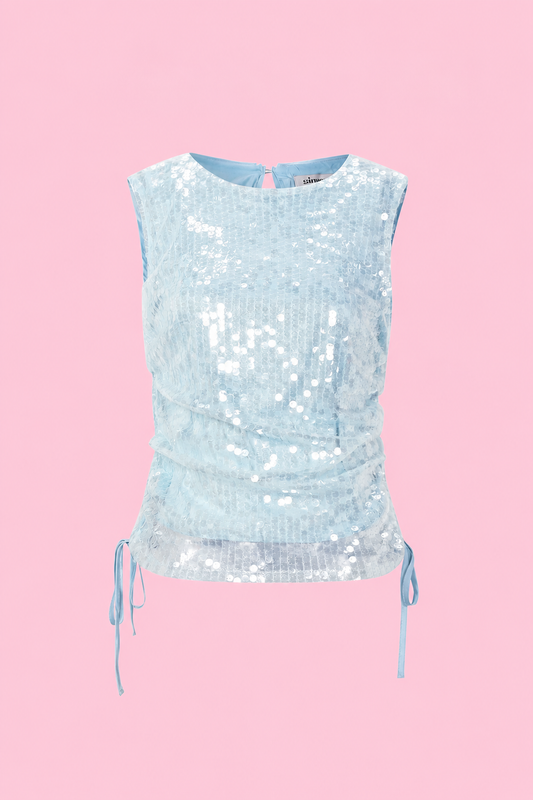 Nova glitter top blue
