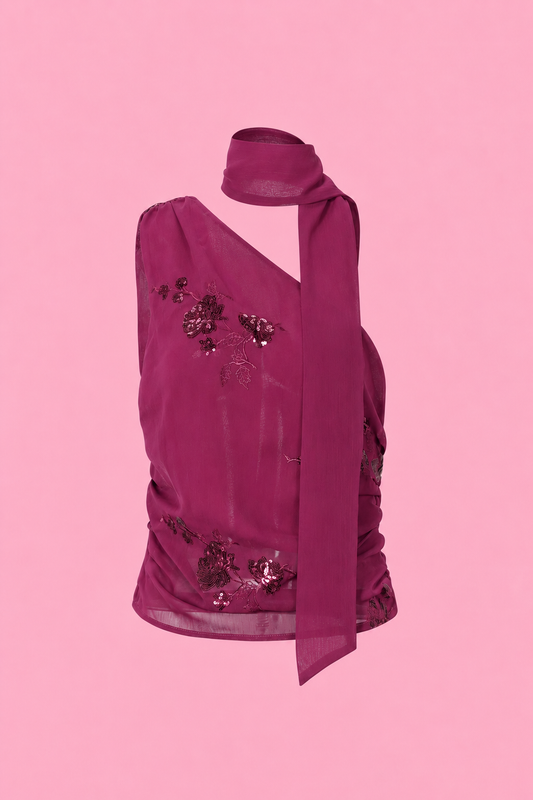 Ibiza summer top fuschia