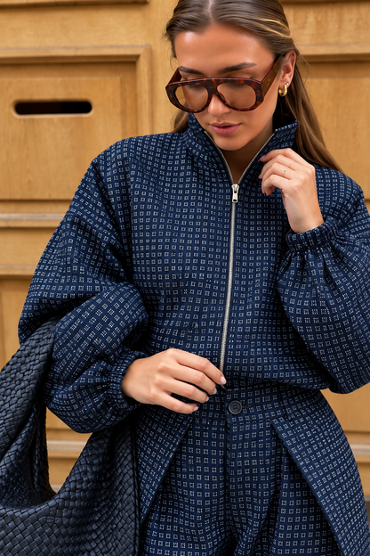 Navy checker set