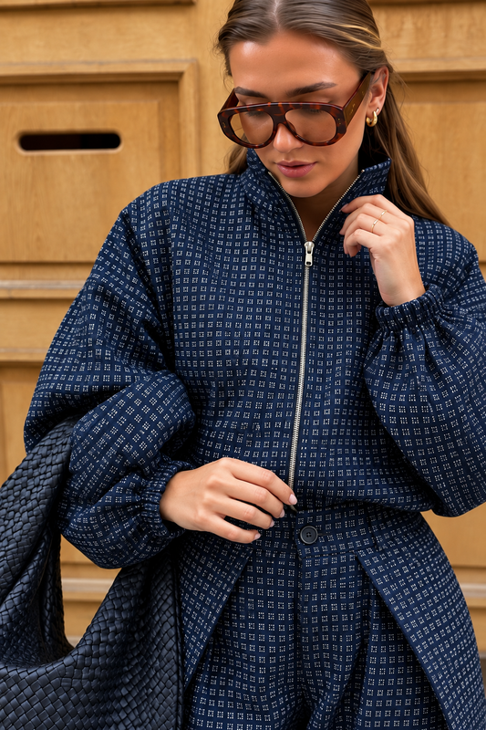 Navy checker set