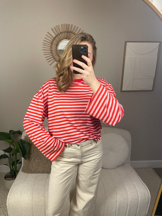 Rood/roze longsleeve