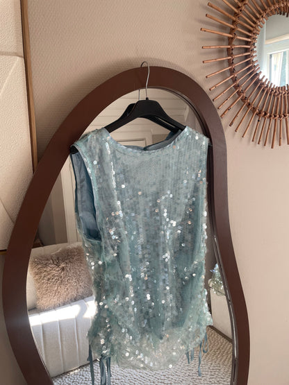 Glitter top blue