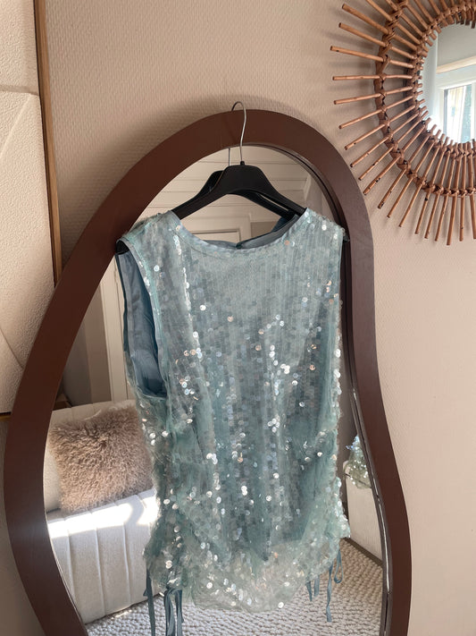 Glitter top blue