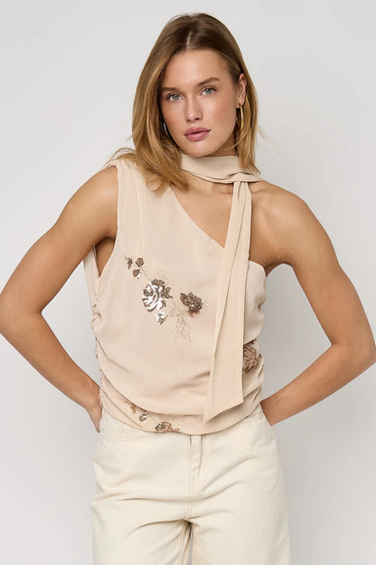 Ibiza summer top beige
